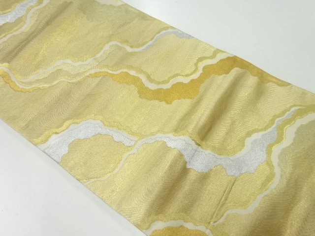 アンティーク　流水模様織出し袋帯（材料）